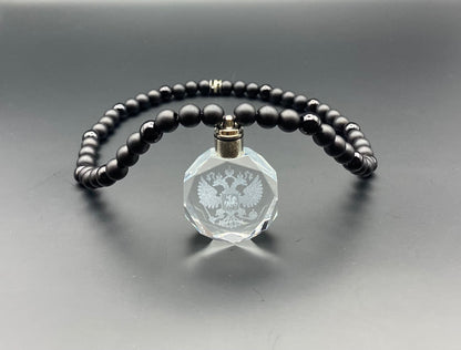 Russland Kette Schwarz Matt+Glanz